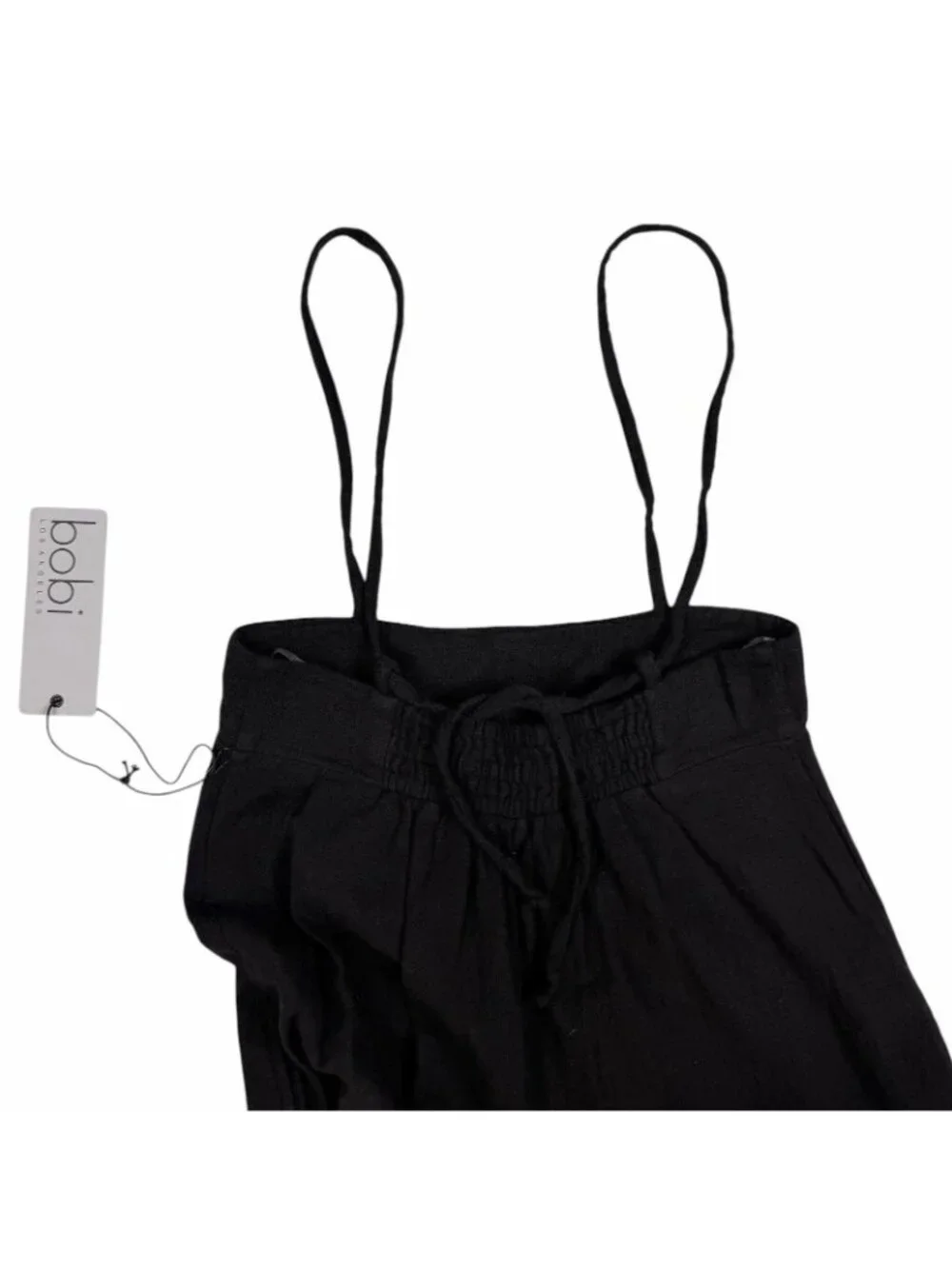 BOBI Overall Pants Size Small Black Wide Leg Ultra High Rise Waist 51E-389015 - Picture 5 of 10
